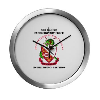 3IB - M01 - 03 - 3rd Intelligence Battalion with Text - Modern Wall Clock - Click Image to Close
